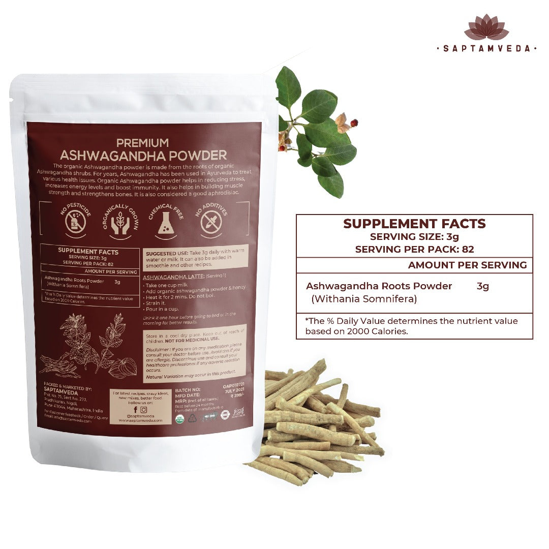 Best Organic Ashwagandha Powder Affordable Price Saptamveda