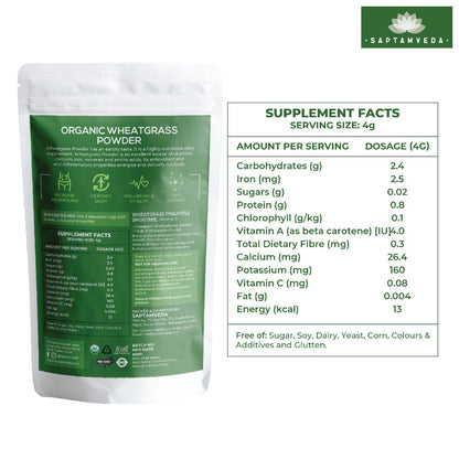 wheatgrass powder supplement facts