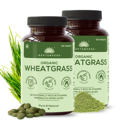 Buy Organic Wheatgrass Tablets | 120 Tablets (500mg Each)