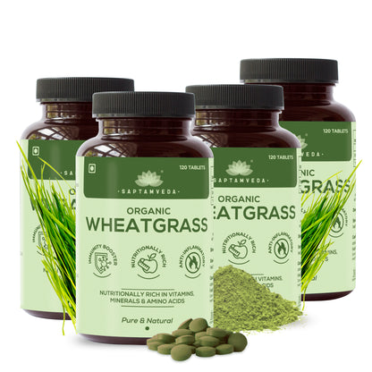 Buy Organic Wheatgrass Tablets | 120 Tablets (500mg Each)