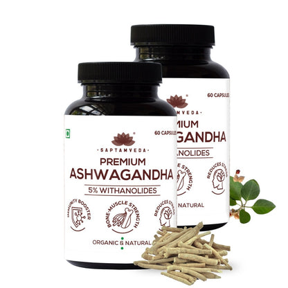Ashwagandha Capsule with 5% Withanolides | 60 Capsules | 500mg each