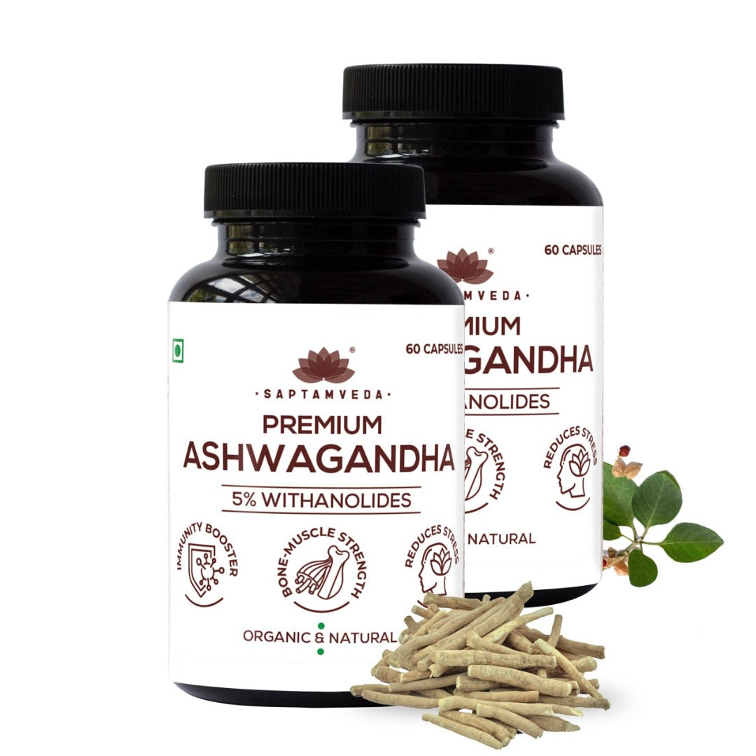 Ashwagandha Capsule with 5% Withanolides | 120 Capsules | 500mg each